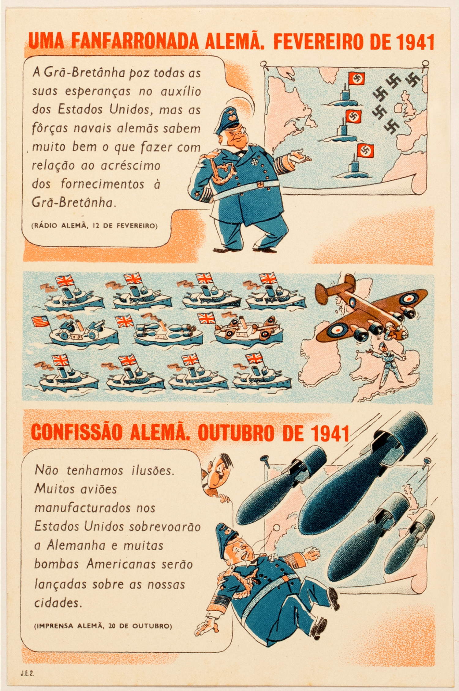 Walter Trier - Fünf Propagandapostkarten, eine als Faltkarte. - Image 4 of 5