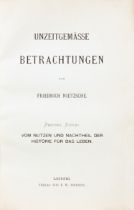 Friedrich Nietzsche. Unzeitgemässe Betrachtungen.