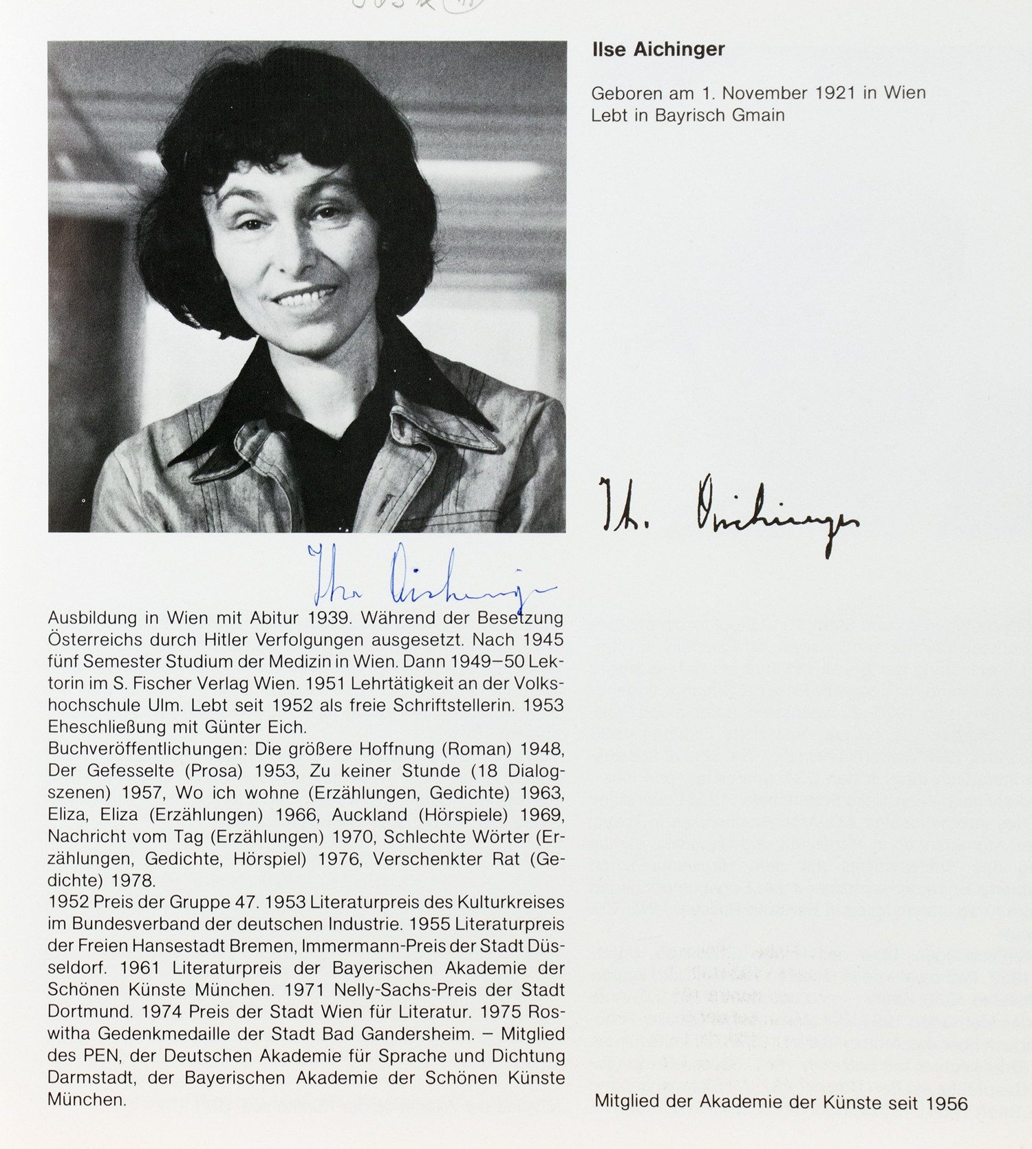 Fotobücher mit Signaturen der Porträtierten - Akademie der Künste. 1970-1979. Band 1. Die Mitglieder - Bild 7 aus 11