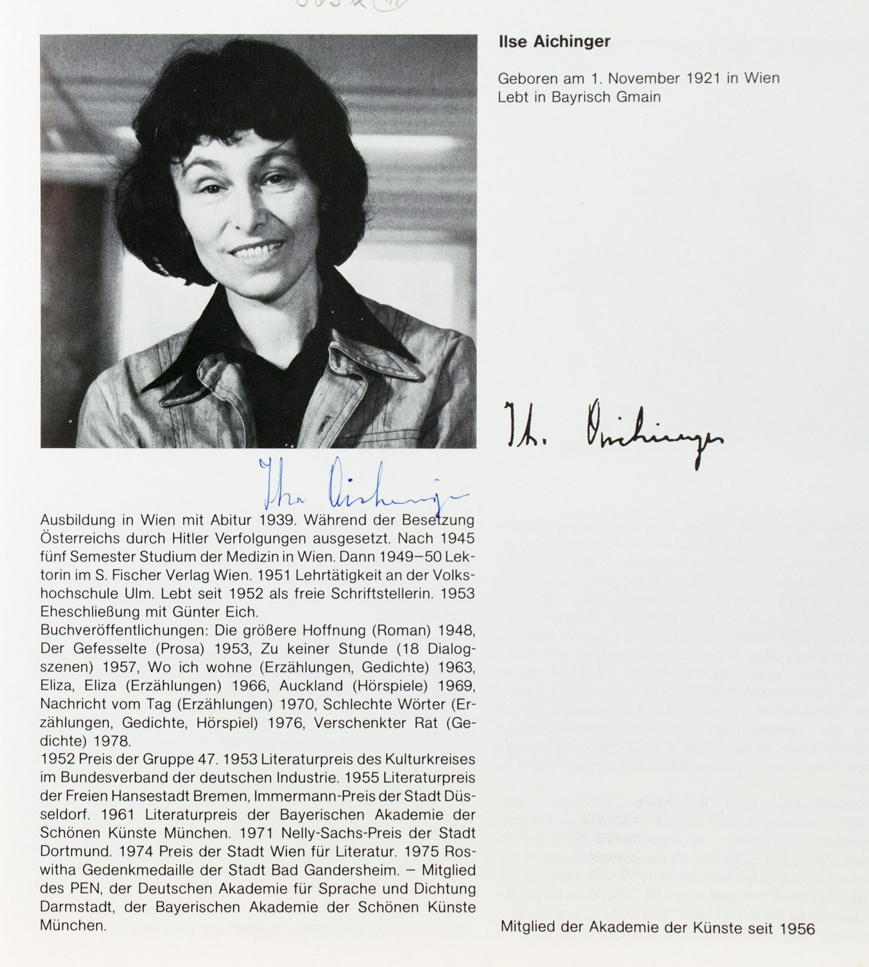 Fotobücher mit Signaturen der Porträtierten - Akademie der Künste. 1970-1979. Band 1. Die Mitglieder - Image 7 of 11