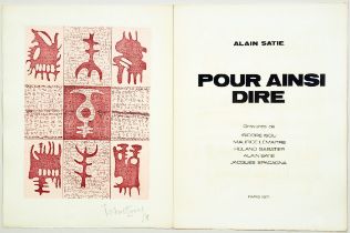 Alain Satie. Pour ainsi dire.