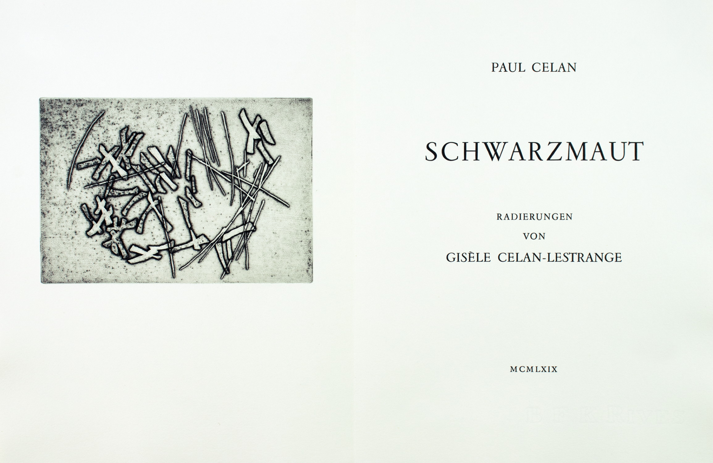 Paul Celan. Schwarzmaut. - Image 3 of 4