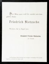 Friedrich Nietzsche - [Todesanzeige:] Heute Mittag gegen zwölf Uhr entschlief mein heissgeliebter Br