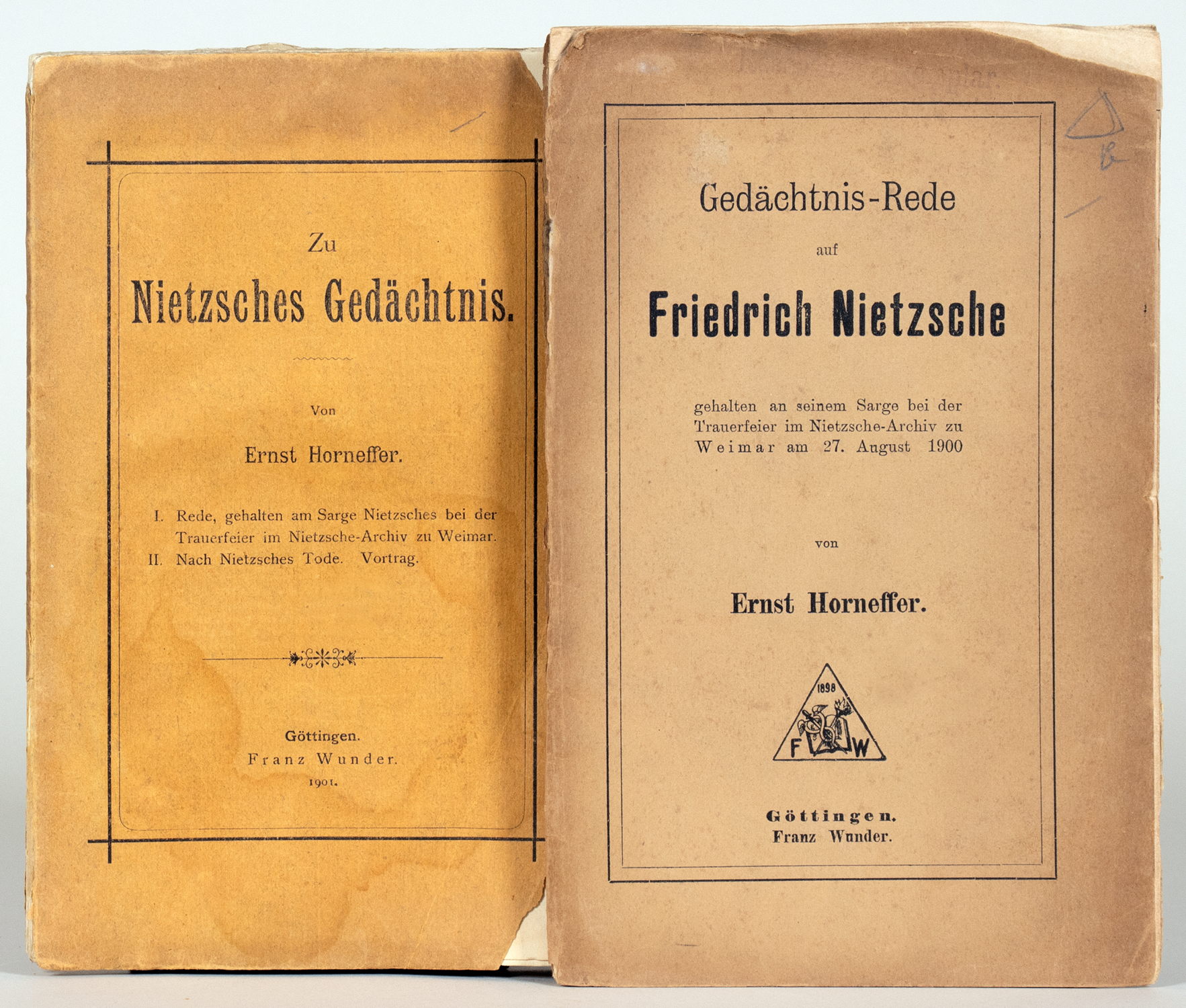 Friedrich Nietzsche - Ernst Horneffer. Gedächtnis-Rede auf Friedrich Nietzsche,