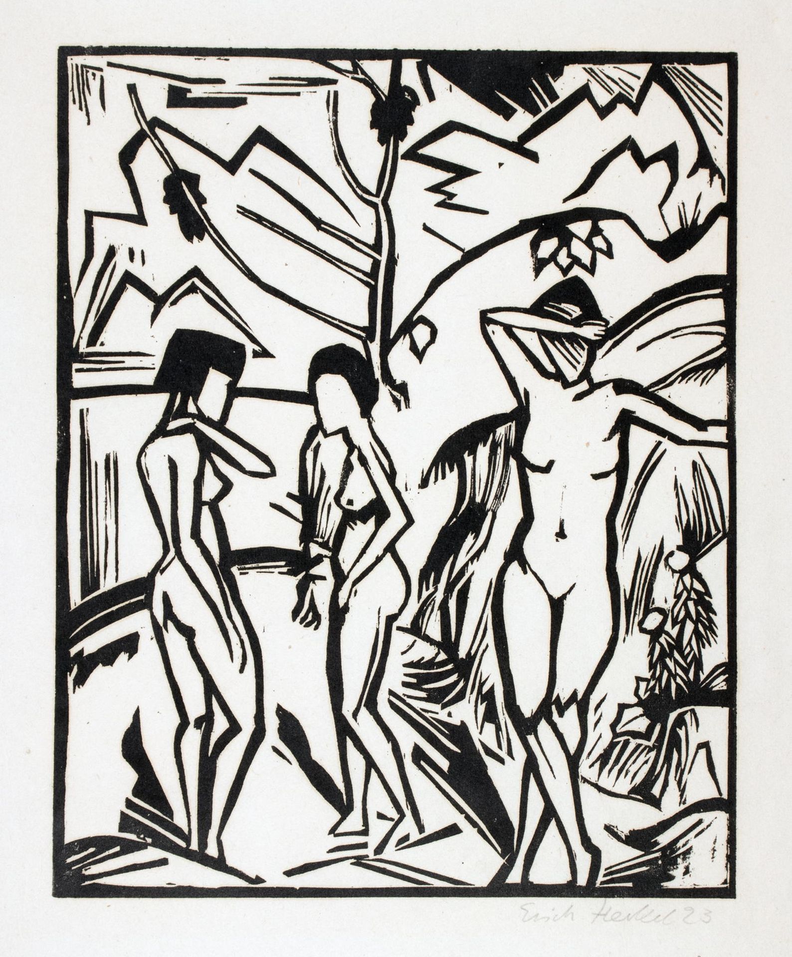 Erich Heckel. Drei Frauen am Wasser (Drei Mädchen).