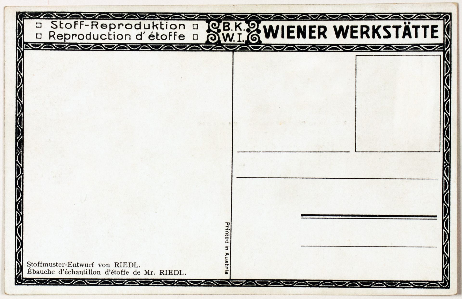 Wiener Werkstätte - Zwei Neujahrsgrußkarten. - Bild 3 aus 3