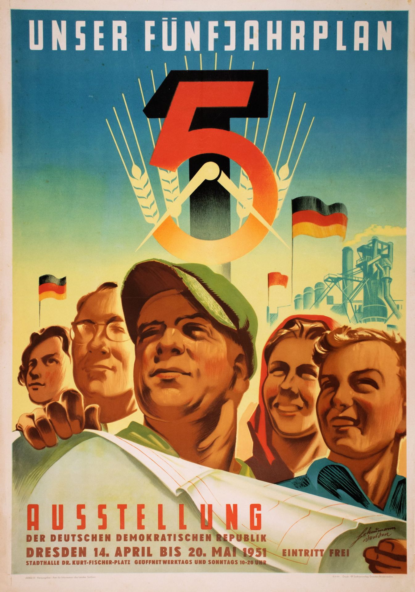 Plakate - DDR-Propagandaplakate. - Parteitage und Kongresse. - Image 2 of 8