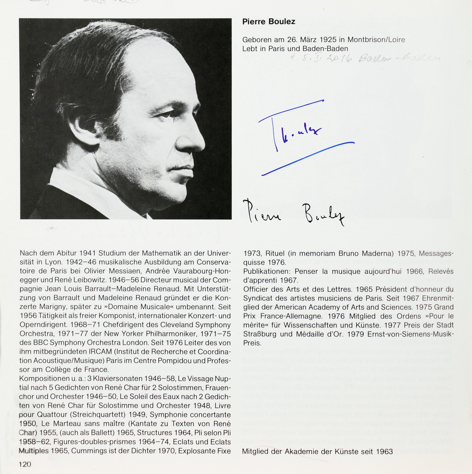 Fotobücher mit Signaturen der Porträtierten - Akademie der Künste. 1970-1979. Band 1. Die Mitglieder - Bild 3 aus 11