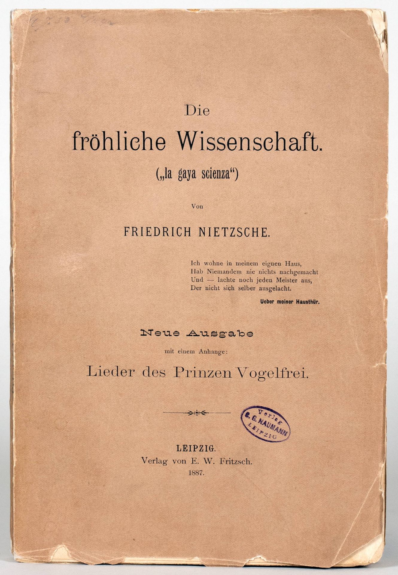 Friedrich Nietzsche. Die fröhliche Wissenschaft.