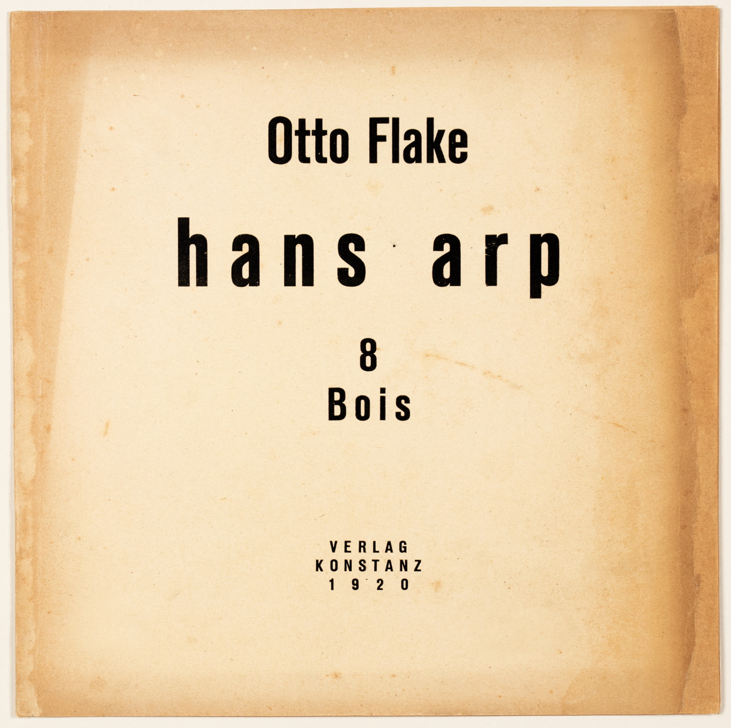 Hans Arp - Otto Flake. Hans Arp. 8 Bois. - Bild 2 aus 4