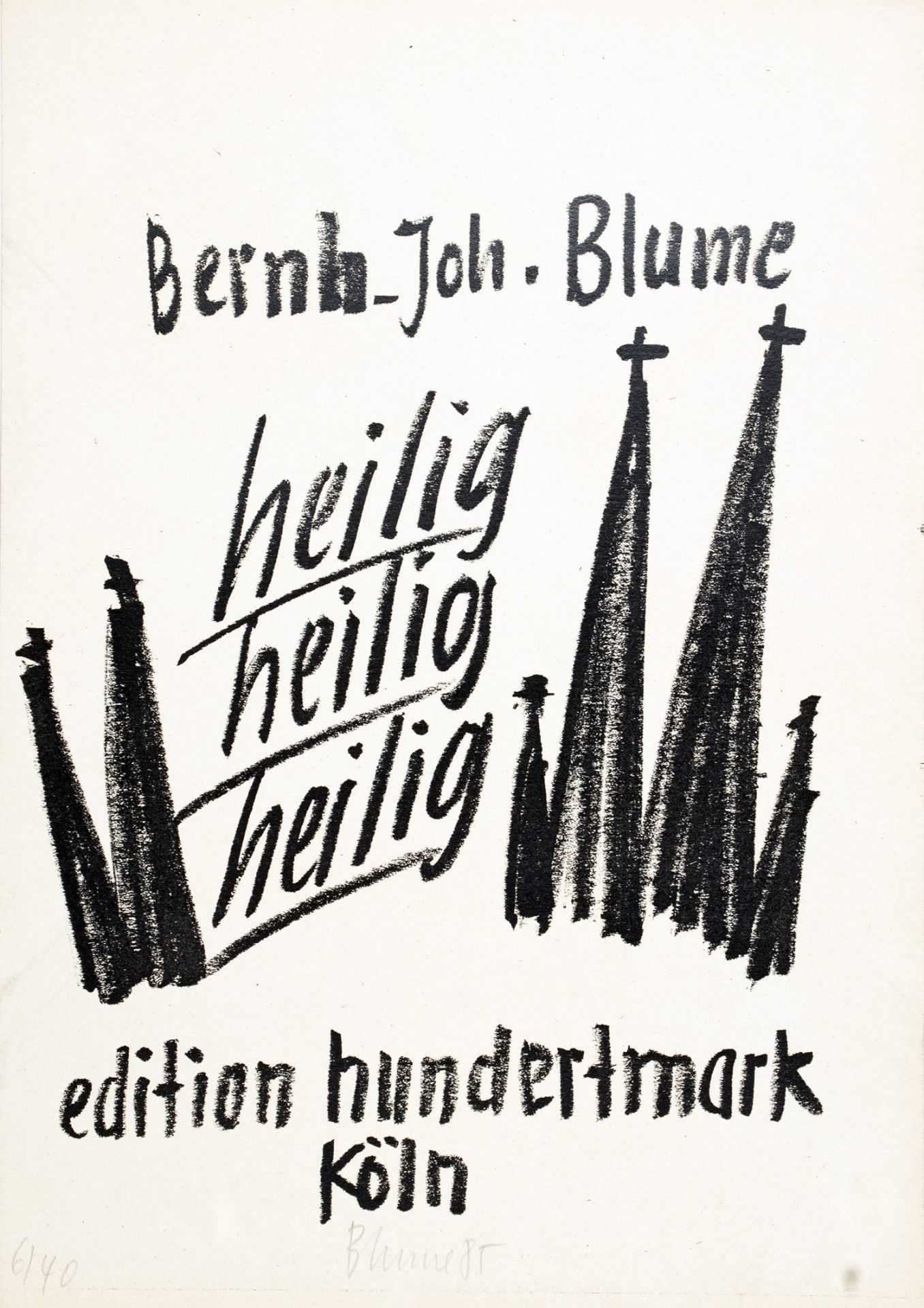 Bernhard Johannes Blume. Heilig, heilig, heilig. - Image 2 of 2