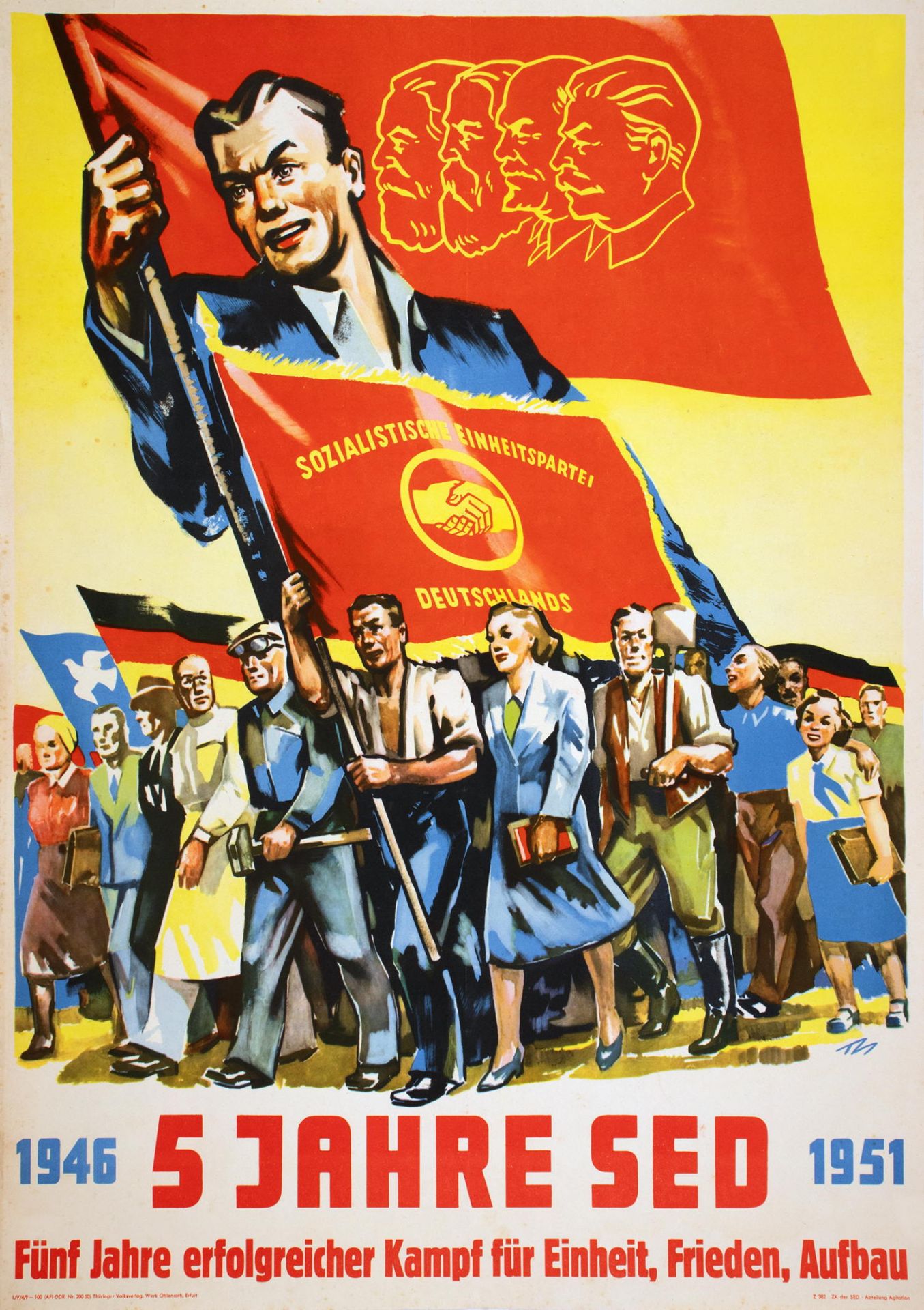 Plakate - DDR-Propagandaplakate. - Parteitage und Kongresse. - Image 3 of 8