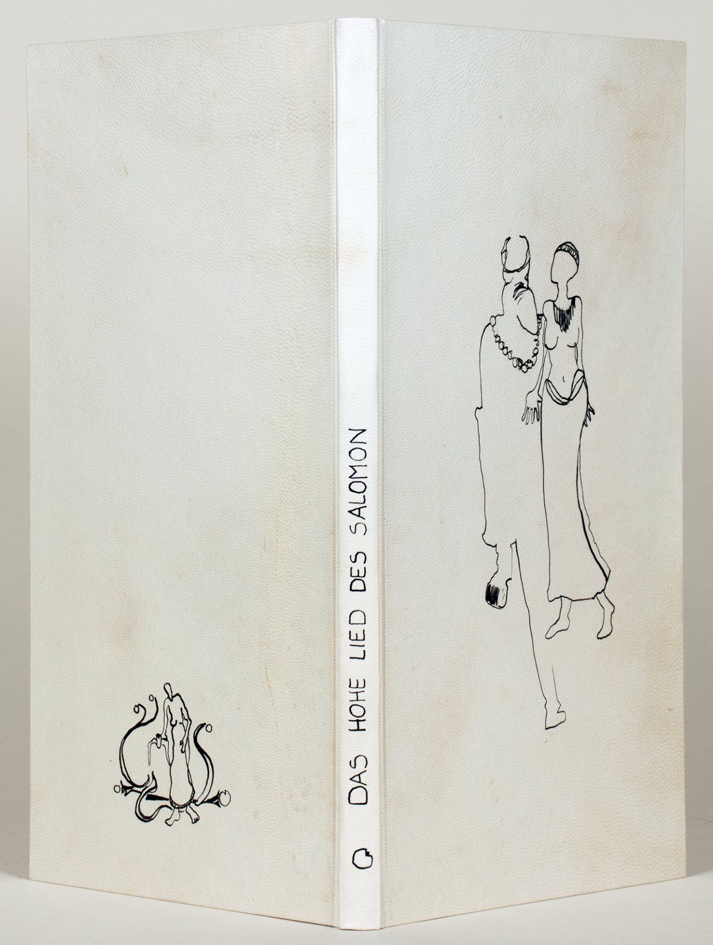 Einbände - Weißer Pergamentband von Susanne Depping, Münster, mit Deckelbemalung von Bärbel Thier. - Image 2 of 3