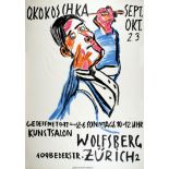 Oskar Kokoschka. Selbstbildnis von zwei Seiten als Maler.