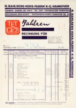 Kurt Schwitters - Rechnungsformular Bahlsens Keks-Fabrik.