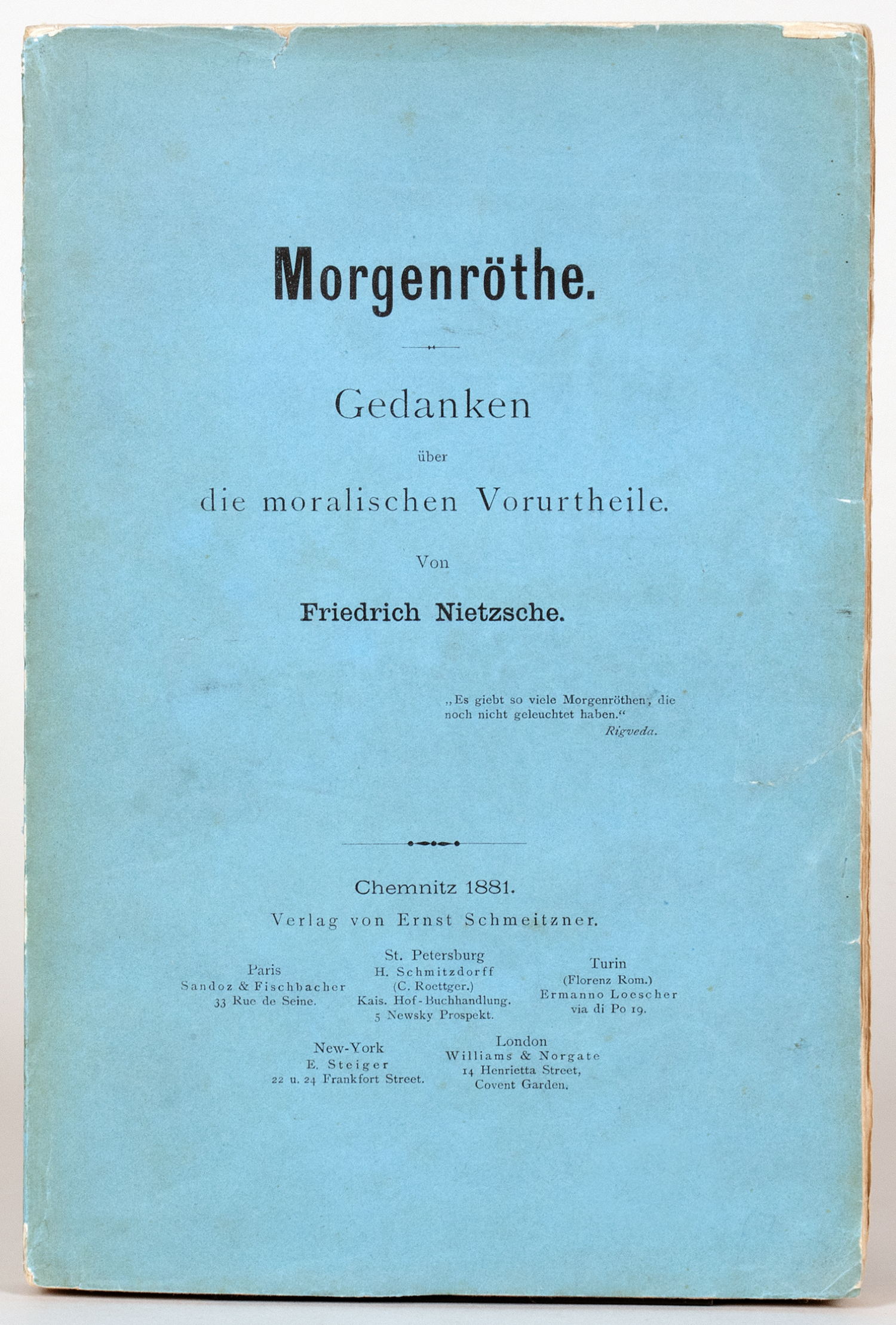 Friedrich Nietzsche. Morgenröthe.