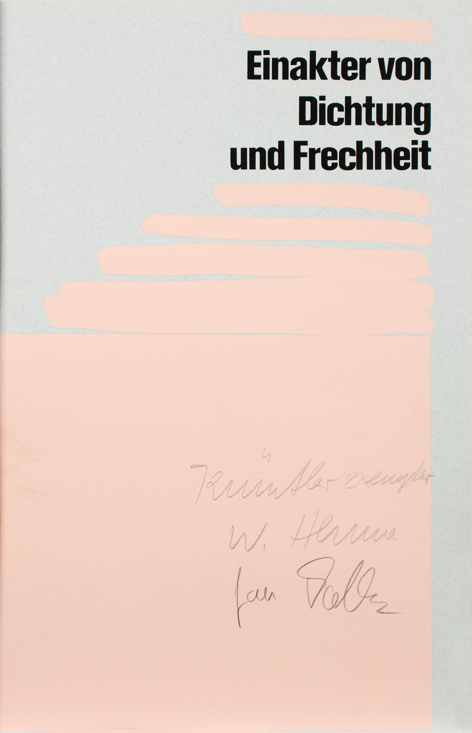 Ursus Press - Jan Faktor. Einakter von Dichtung und Freiheit. - Bild 2 aus 2