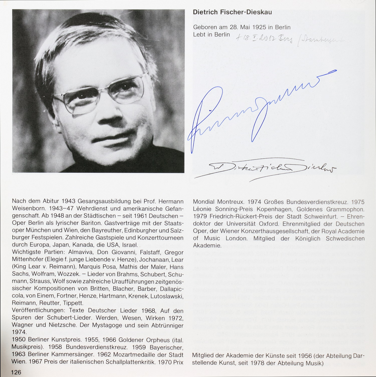Fotobücher mit Signaturen der Porträtierten - Akademie der Künste. 1970-1979. Band 1. Die Mitglieder - Bild 4 aus 11