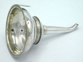 A Georgian London silver wine funnel by Samuel Godbehere & Edward Wigan, base part stamped SG & an i