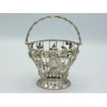 A 1771 George III London silver sugar basket by Wi