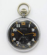 A WW2 Jaeger-LeCoultre military issued pocket watc