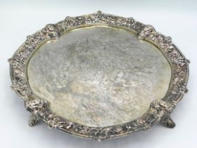 A 1751 George II London footed silver salver by Wi