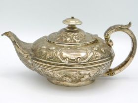 An 1829 George IV London silver teapot by James Wi