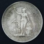 A 1902 Hong Kong silver dollar, 26.75g