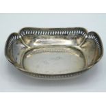 A 1914 Sheffield silver bonbon dish by Aitken Bros. 130mm wide x 105mm deep, approx. 110g