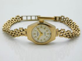 A 9ct gold Winegarten 17 jewel Incabloc ladies wri