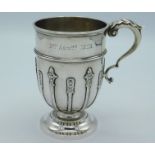 An Edwardian Birmingham silver christening cup by