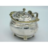 A 1798 George III London silver mustard with gilde