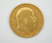 A 1904 Edward VII half gold sovereign