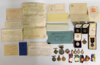 EDWARD ALFRED RADFORD PLY. 16209 WW1 & WW2 R.M.L.I medal sets, Mediterranean medal marked RM VIII 19