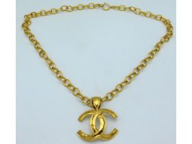 A 1994 22ct gold plated Chanel large Coco Chanel C