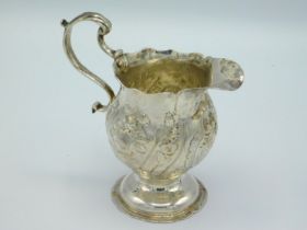 A 1762 George III London silver creamer by Alexand