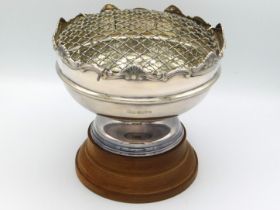 A 1976 Sheffield silver rose bowl by Mappin & Webb