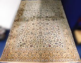 A large fine Kashan rug from central Iran, bought