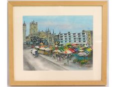Janes Evans - British, a framed watercolour of Cam
