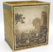A Victorian diorama box, 182mm high x 162mm wide x
