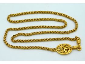 A 1995 Chanel 24ct gold plated chain that can be w