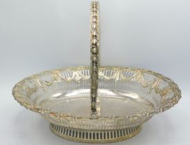 A 1775 George III London silver bread basket by Ch