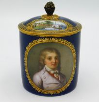 A fine c.1780 Meissen porcelain chocolate cup & co
