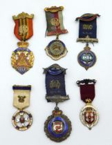 Six silver masonic medals including Royal Masonic