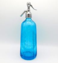 An H. Lee & Sons, Berkhamsted soda syphon in blue,