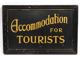 An antique 'Accommodation for Tourists' signed, fr