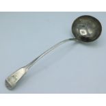 An 1816 George III London silver soup ladle by Thomas Wilkes Barker, 330mm long, approx. 210g