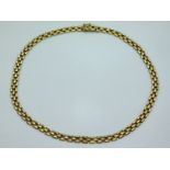 A boxed 9ct gold chain, 16.5in long, 17.7g