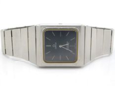 A stainless steel Omega Constellation quartz wristwatch issued by the British Merchant Navy to a mem
