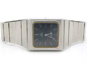 A stainless steel Omega Constellation quartz wristwatch issued by the British Merchant Navy to a mem